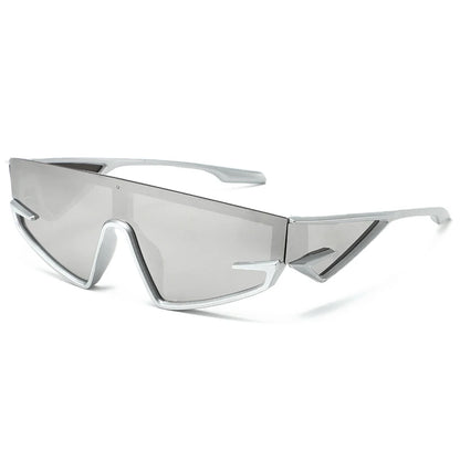 European And American Hip-Hop Retro Futuristic Tech-Savvy Cool Sunglasses Large Punk Sporty Style Y2K Sunglasses 137 |...