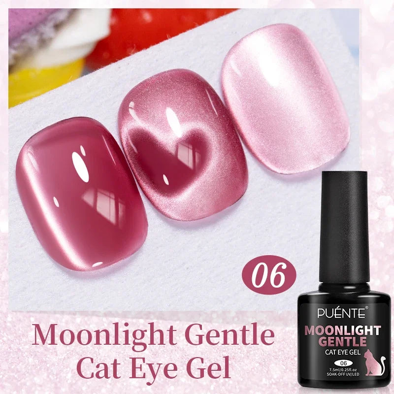 7.5ML Sparkling Reflective Glitter Gel Nail Polish Pink Purple Red Blue Colors Dark Flashing Nail Gel Soak Off UV Nail Varnish