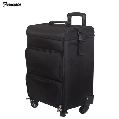 Women Nail Cosmetic Bag Beauty Suitcase Trolley Large Makeup Box Professional