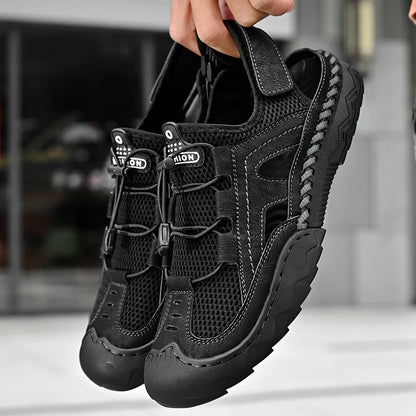 New Mens Sandals Summer Breathable Mesh Sandals Men Outdoor Casual Lightweight Beach Sandals Fashion Men Shoes Large Size 38-46 - Kimlud