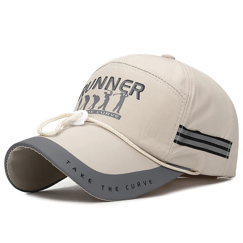 Men's Peaked Cap Adjustable Breathable Sports Cap Extended Brim Sunscreen Baseball Cap For Women Fashion Boy Snapback Hat Caps - Kimlud