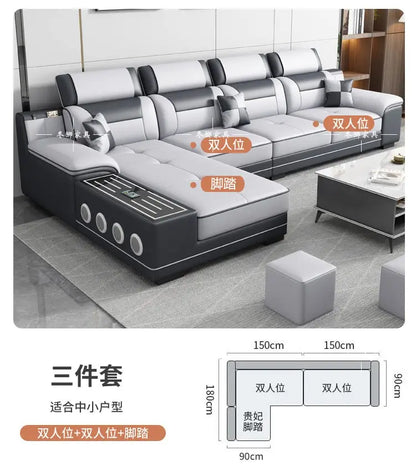Fabric sofa modern simple living room combination large and small apartment furniture cat scratching skin leave-in technology cl