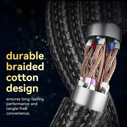 Vention CAT8 Ethernet Cable 40Gbps 2000MHz CAT 8 Networking Cotton Braided Internet Lan Cord for Laptops PS 5 Router...