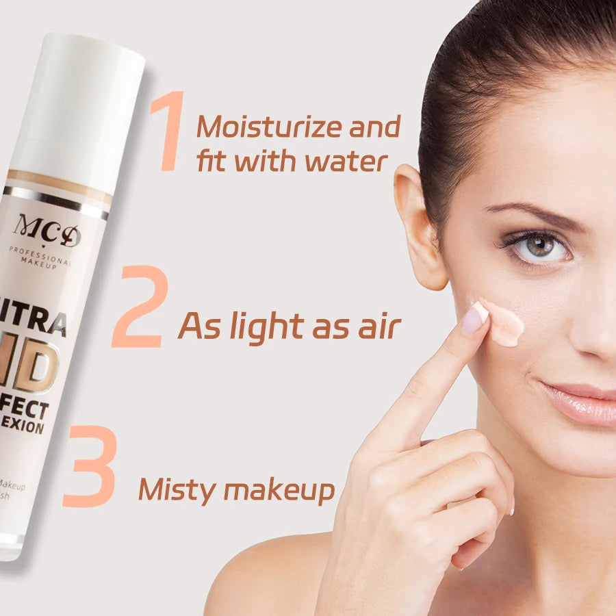 9 Shade Full Coverage Concealer Liquid Foundation makeup high coverage Base makeup cushion Foundation cream Natural...