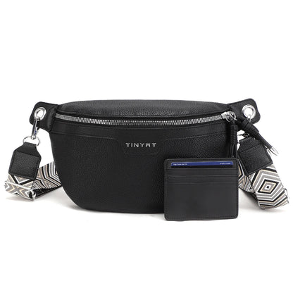 TINYAT Women's Fashion Crossbody Bags Waterproof Bohemian Style Large Capacity Chest Bags Outdoor Party Travel Waist Bags