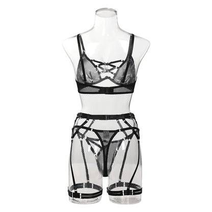 Diccvicc Lingerie Women Set Bandage Bra Fancy Garter Belt Ethical Very Thin Underwear Uncensored Erotic Outfit Intimate Clothing