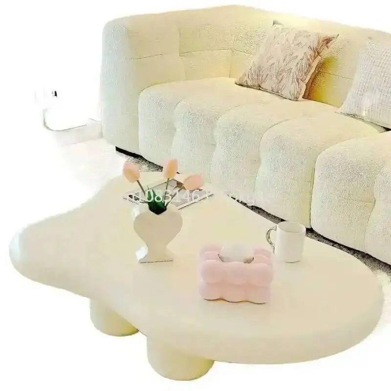 Cream Coffee Table Simple Modern Clouds Tea Tea Table House Lonely Wind Nordic Home Living Room Small Apartment Shaped Furniture - Kimlud