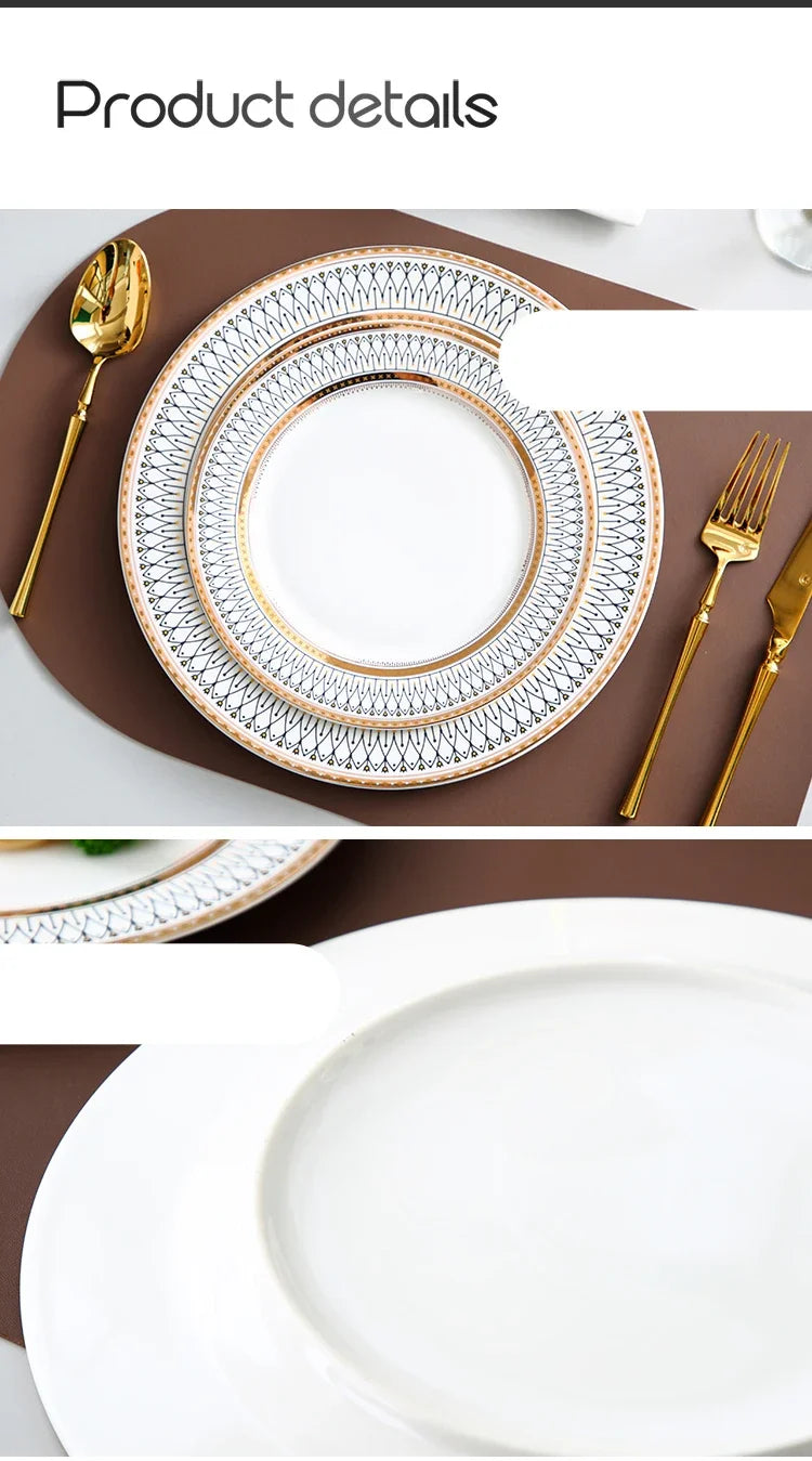 European style ceramic desserts, salad plates, restaurants, light luxury dishes, kitchen utensils - Kimlud