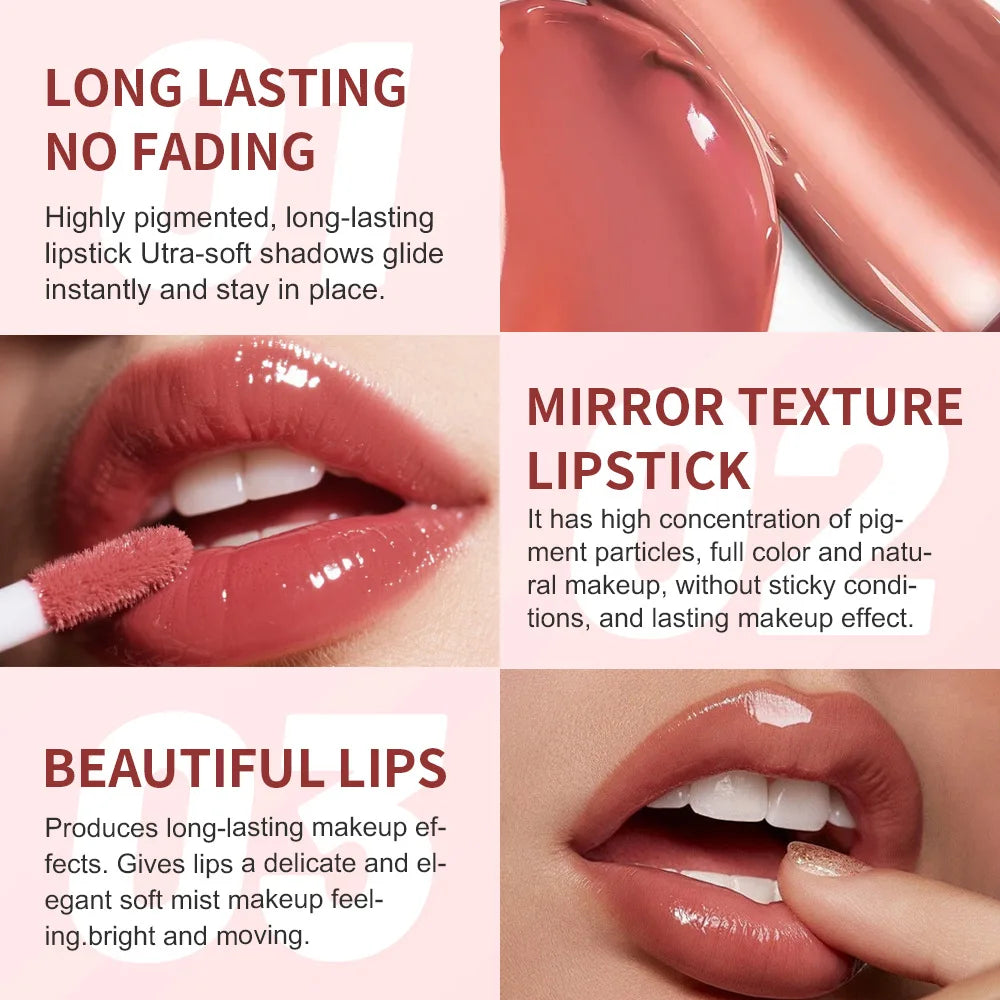 Long Lasting Plumping Lip Gloss Moisturizing Waterproof Non Stick Cup Water Gloss Liquid Lipstick Mini Lip Gloss Makeup...