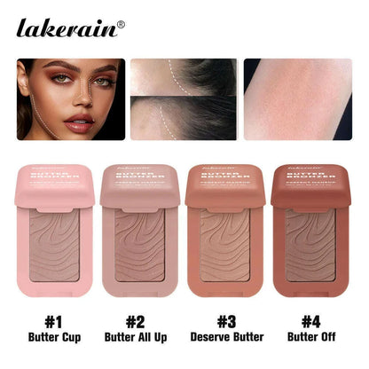Butter Bronzer Dark Skin Natural Cheek Tint Waterproof Face Contouring Cosmetics Blush Powder Brighten Face Soft Female Makeup
