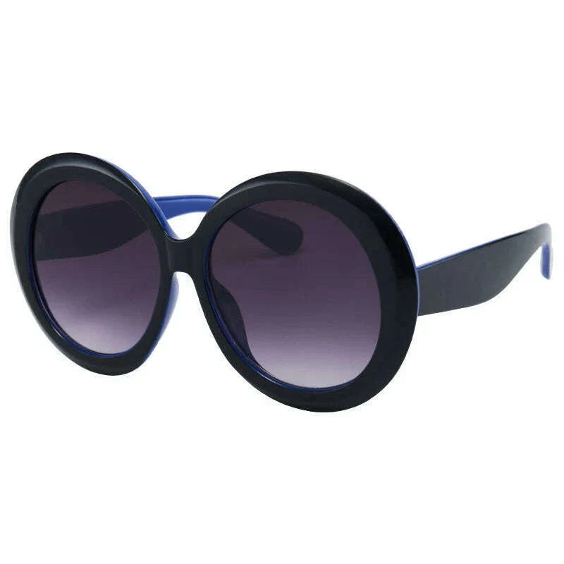 Retro Big Round Frame Sunglasses Lady Oversized Fashionable Street View Sunglasses Beach Resort Sunglasses