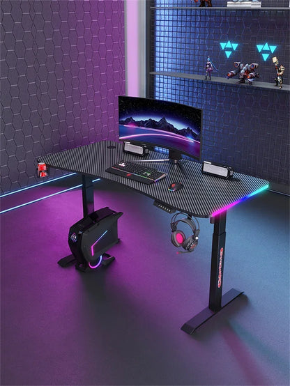Upscale Lifting Mesa Gamer Computer Desks Simple Manmade Board Gaming Desk Light Luxury Household Bedroom E-sports Gaming Table