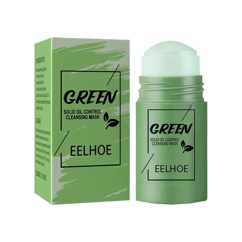 Green Tea Cleansing Solid Face Mask Stick Cleans Pores Remove Acne Blackhead Oil Control Lighten Moisturizing Beauty...