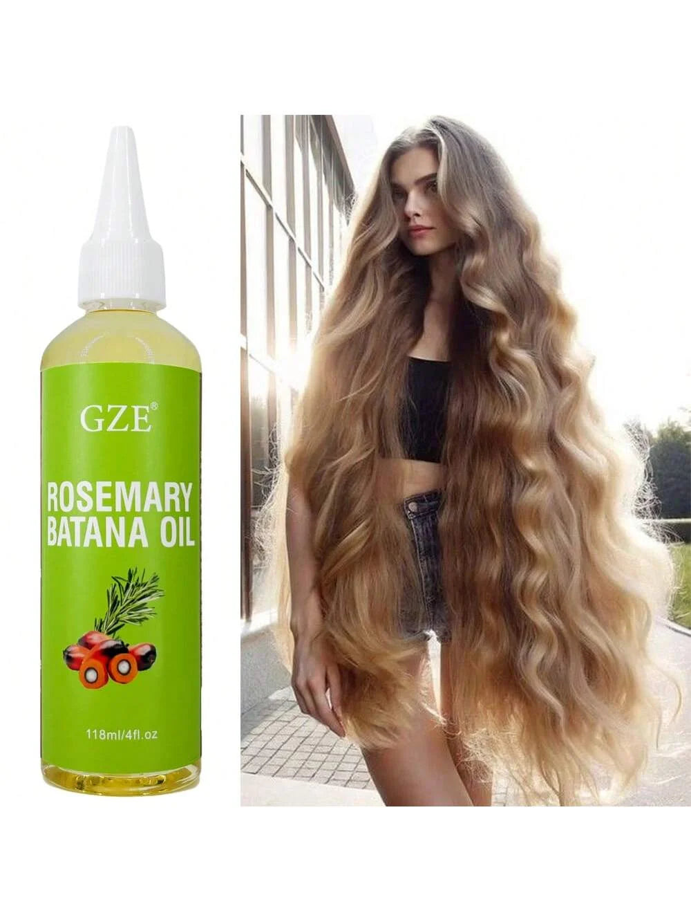 GZE Rosemary Oil Batana Oil Hair Oil Deep Conditioning Used For Scalp Hair Frizzy Damaged Care, Repair Damaged Hair