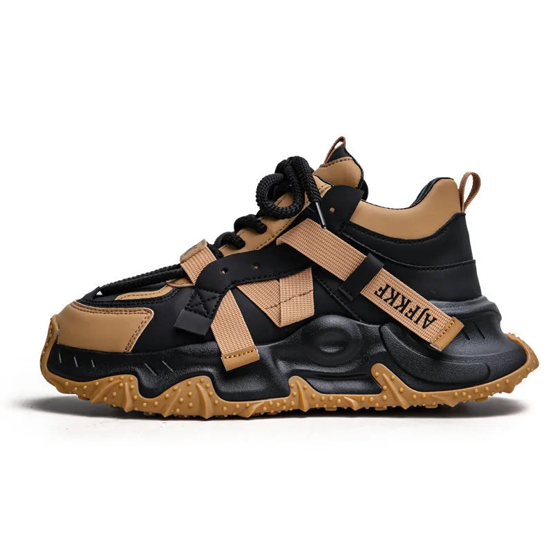 Spring Autumn New Exquisite Men's Casual Sneakers Fashion Trend Thick soled Height Increasing Breathable Outdoor Running Shoes