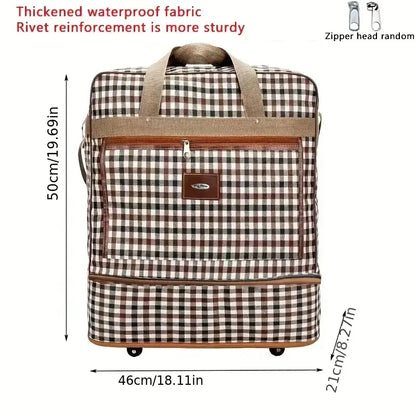 Expandable Extra Large Wheeled Duffel Bag Durable, Lightweight&Multi-Layer for Easy Travel and Storage weekend or overnight bag