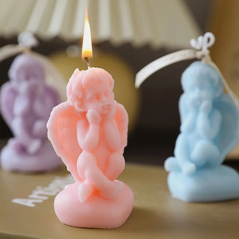 Kawaii Angel Candles Soy Wax Home Decoration Wedding Gifts Romantic Dinner Candles for Party