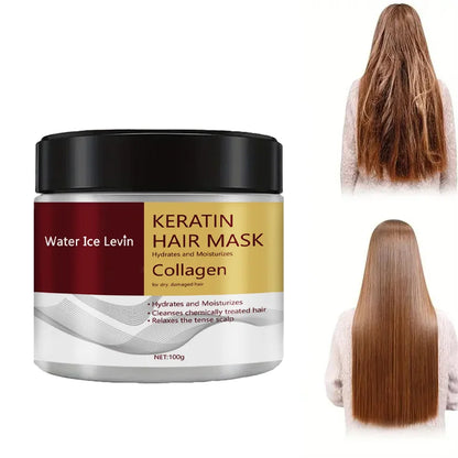 Collagen Keratin Hair Mask Dual Oil Control Moisturizer Conditioner Soft Smooth Frizz Damaged Repair Revitalize Hair Care - Kimlud