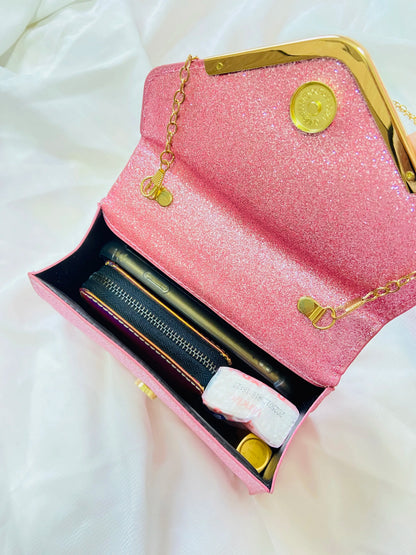 Quirky Red Lips with Smoky Makeup Design Small Handbag, Pure Handmade Luxury Heavy-Duty Rhinestone-Embellished High-End...