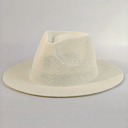 2026 New Hat Panama Straw Hat British Top Hat Men's and Women's Foldable Sun Shading Beach Hat Sun Protection hat