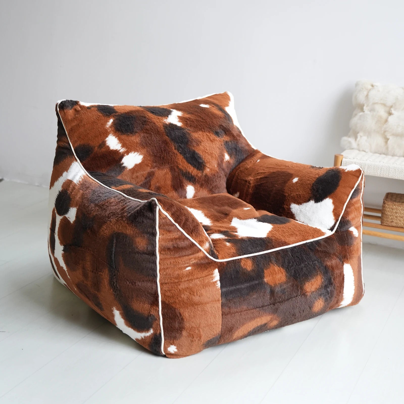 Minimalist Brown Lazy Bean Bag Sofa Designer Soft Modern Lazy Bean Bag Sofa Living Room Lounge Woonkamerbanken Furniture...