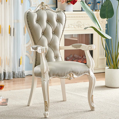 European Solid Wood Dining Chair Princess Lazy Throne Luxury Lounge Chair Fashion Butterfly Ergonomic Muebles Entrance Furniture - Kimlud