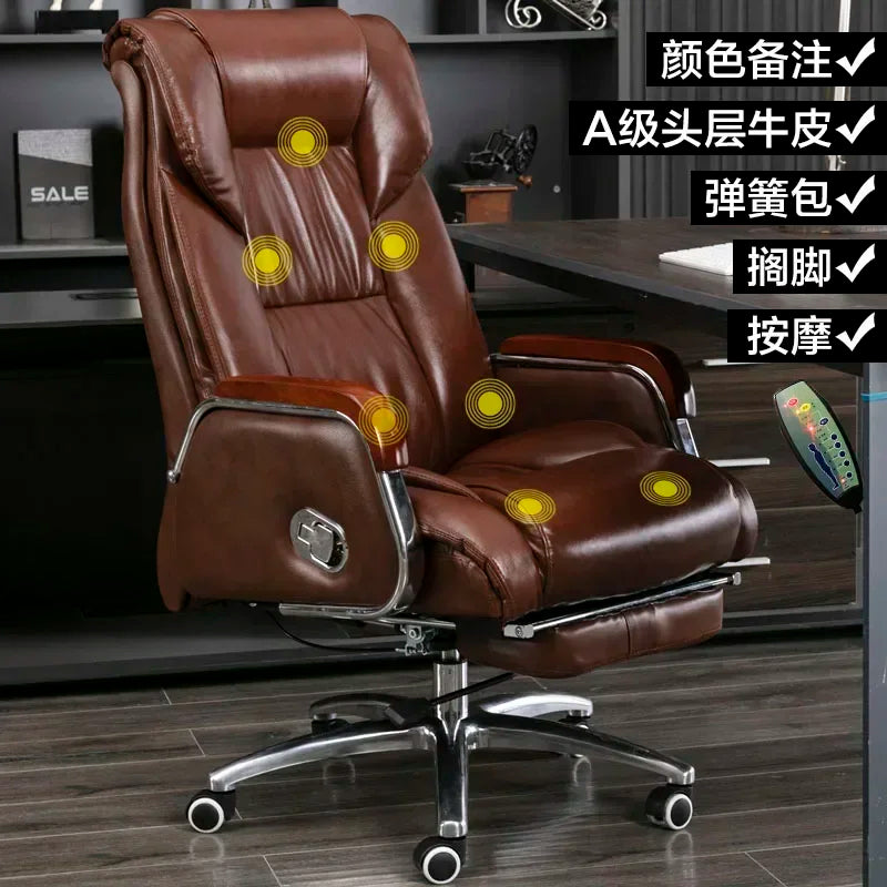 Retro Executive Leather Chair Armchairs Editor Choises Fashion Aluminium Office Chair Working Relax Silla Escritorio |...