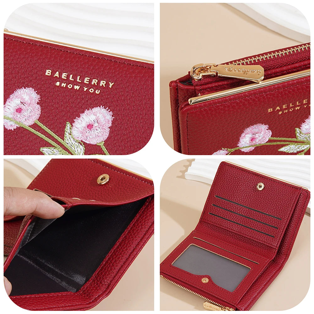 Baellerry New Short Women Wallets Simple Card Holder Zipper Female Coin Purse High Quality Slim Card Bag For Girls - Kimlud