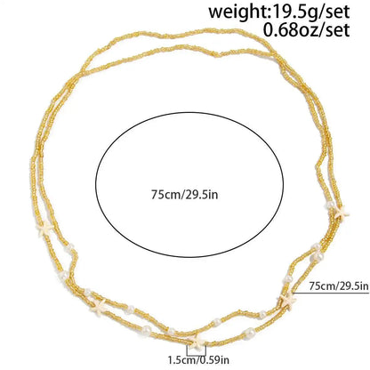 Ingemark 2Pcs/Set Summer Beach Sexy Bikini Waist Chain Women Trendy Boho Rice Beads Body Chain Jeans Dress Jewelry...
