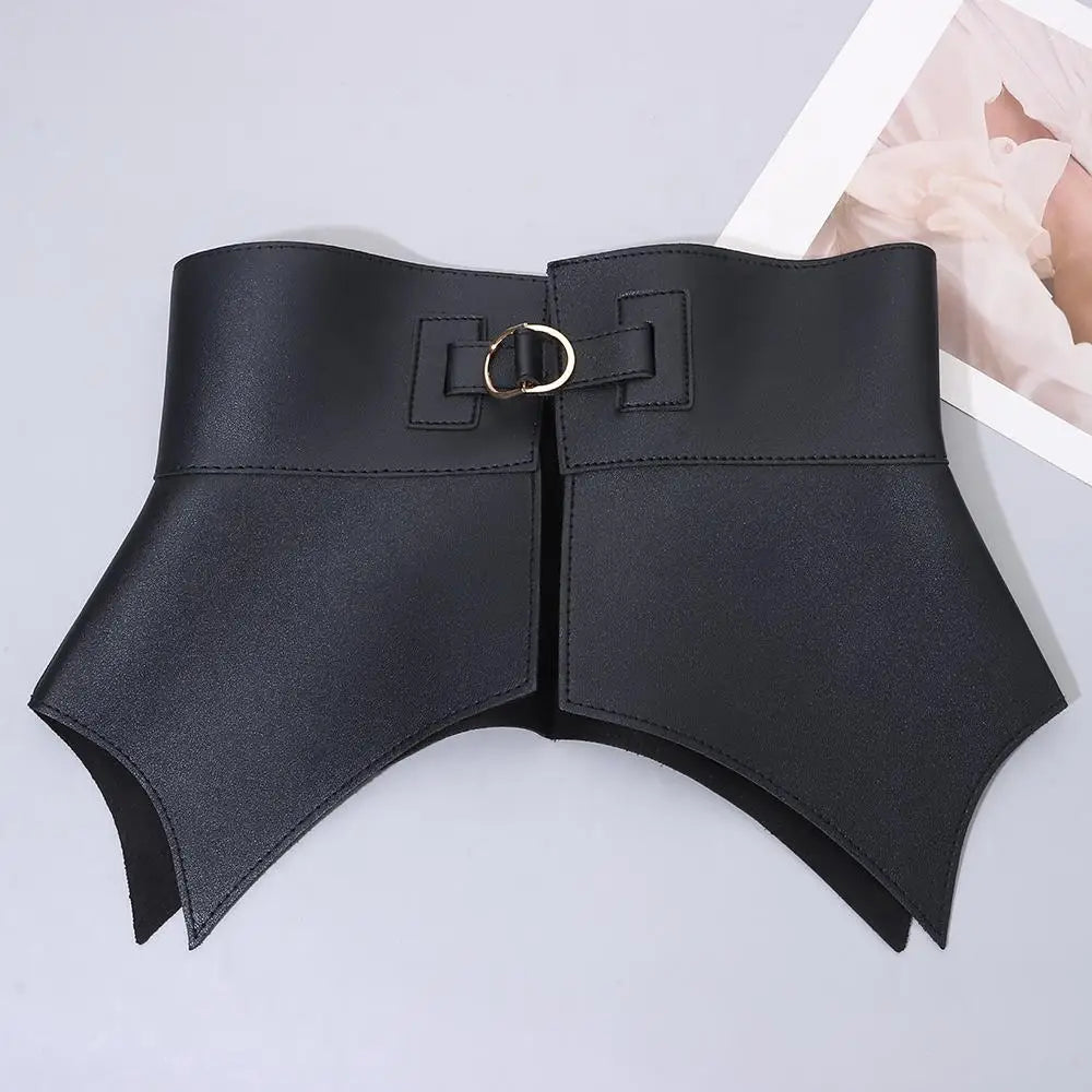 Fashion Punk Wide Belts Vintage Women Stretch Cummerbunds Leather Waistband Skirt Dress Coat Decoration Elastic Corset...