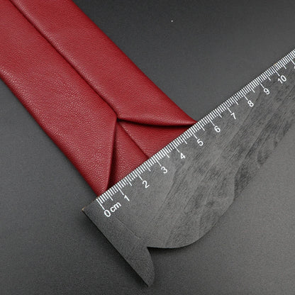 Men's New Novelty PU Leather Ties Casual Solid Colorful Red Black Blue Pink PU Neckties Necktie Wedding Business Suit...
