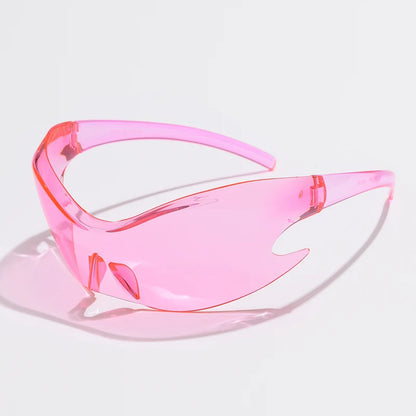 Women Men Unique Punk Style Sunglasses Luxury Brand Sports Goggle One Piece Sun Glasses For Male Cycling Hip Hop Shades UV400