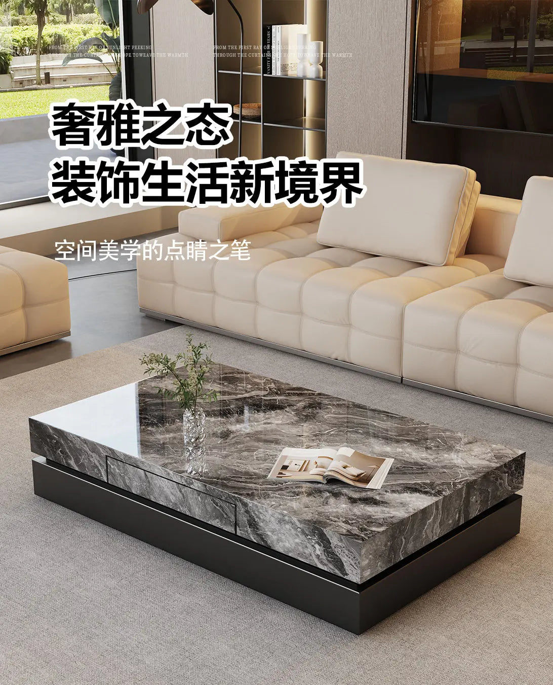 Italian Minimalist Coffee Table Simple Aesthetic Decoration Modern Coffee Table Nordic Luxury Mesas Bajas Postmodern Furniture - Kimlud