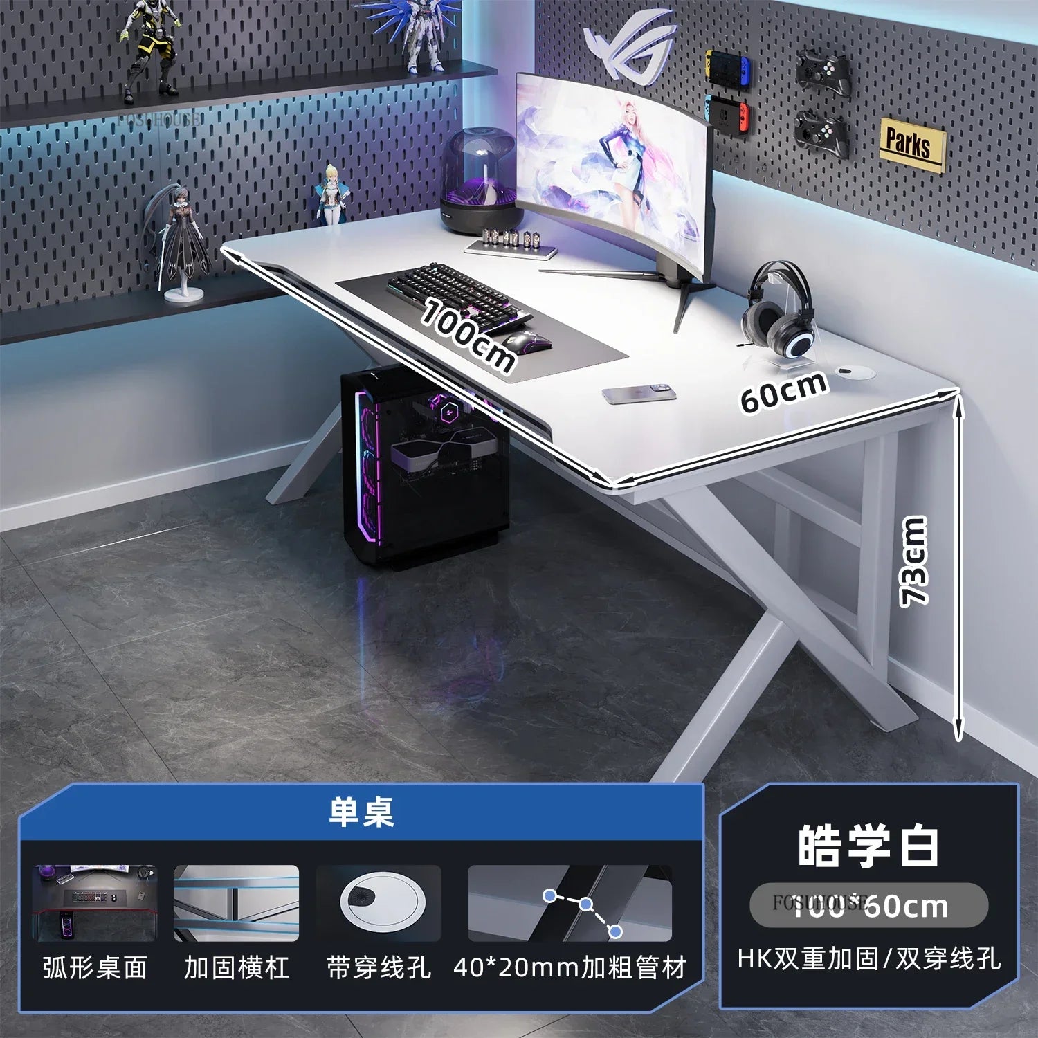 Modern Simple Wooden Computer Desks Bedroom Office Desks Home Student Reading Desk Desktop Internet Cafe E-sports Gaming Tables - Kimlud