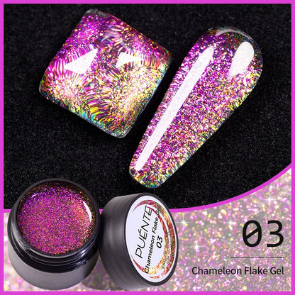 7.5ML Sparkling Reflective Glitter Gel Nail Polish Pink Purple Red Blue Colors Dark Flashing Nail Gel Soak Off UV Nail Varnish