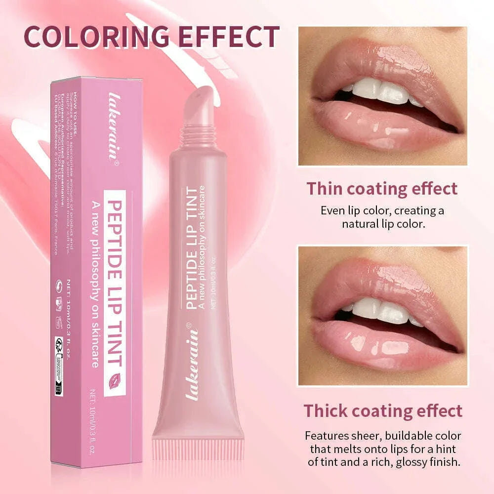 10ml Mirror Lip Glaze Moisturizes Jelly Lip Enrichment Oil Lasting Water Light Glass Lip Oil Remove Line Lip Protection Serum