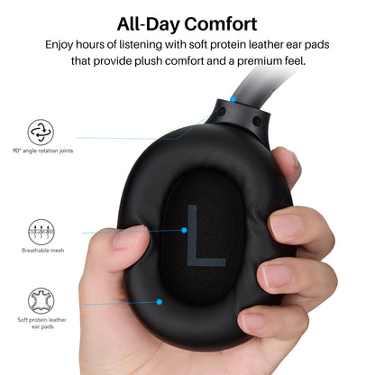 TOZO HT3 Headphones 2025 Autumn Winter AI Translater Headset Support APP Translate Over Ear Earphones Bluetooth Wired Connect