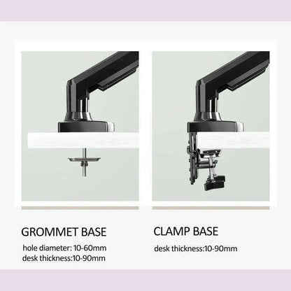 NB F160 10-17.3" laptop mount 360 rotate 10"-27" air press full motion gas strut lcd tv table screen STAND monitor desk support