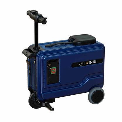 Deluxe Electric Scooter Luggage Children's Cabin Portable Smart Luggage Comfortable Seat Silver Trolley Multipurpose Bag...