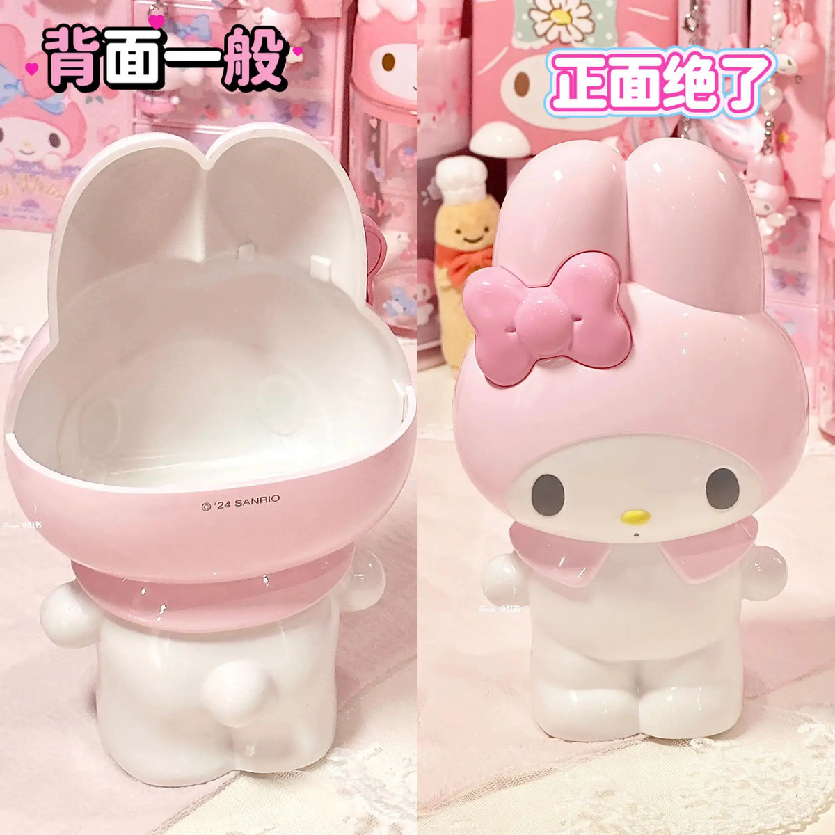 Sanrio Hello Kitty Kuromi Pen Container Cute My Melody Makeup Brush Holder Dormitory Desktop Storage Decor Organizer...
