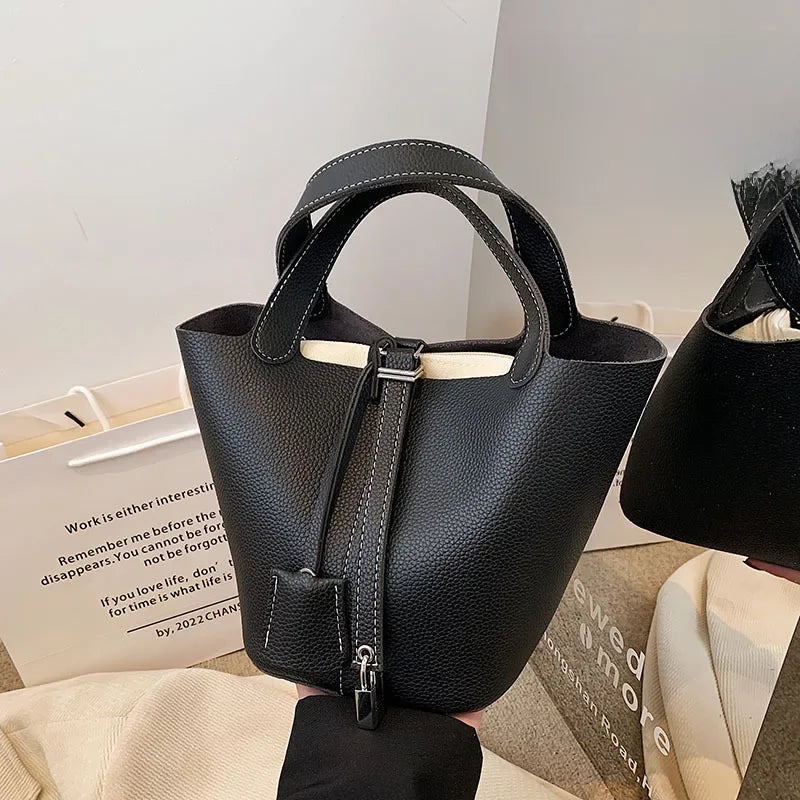 Fashionable 2023 New Women's Handbag Vintage Bucket Bag Niche Design High-end Feel Simple Tote Bag Waist Packs | Kimlud...