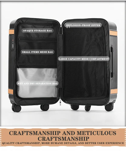 Heavy-Duty Large Capacity Suitcase with TSA Lock PC+ABS Hardshell Luggage,360° Silent Wheels Adjustable Handle,USB...