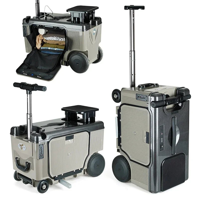 Luggage Travel Suitcase TravelSmart Riding Boarding Bag Elderly Scooter 20-Inch Electric Luggage Multi-Function Trolley...