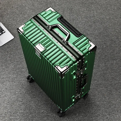 Travel Suitcase Aluminum Frame 20 Inch Carrier Suitcase 0n Wheels Durable Password Suitcase 26/28/30  Large Capacity Luggage