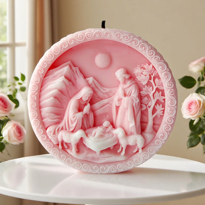 DIY Jesus Family Aroma Candle Silicone Mold Handmade Soap Plaster Epoxy Ornament Mold Chocolate Biscuit Baking Mould