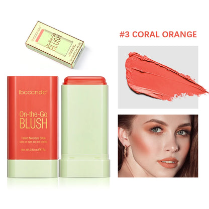 Make Up Functional Blush Stick Easy Color Rouge Blusher Cream Waterproof High Color Rendering Brightening Skin Tone Hot