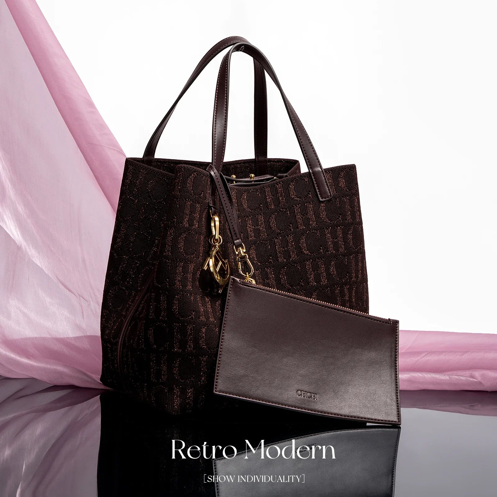 Large Capacity Letter Design Small Card Bag Accessories Handbag Fashion New Solid Color Women's Bucket Bag - Kimlud