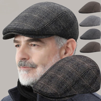 Fashion Berets Men High Quality Autumn Winter Wool Hat Herringbone Flat Cap Classical Artist Painter Hat Male Beret Caps...