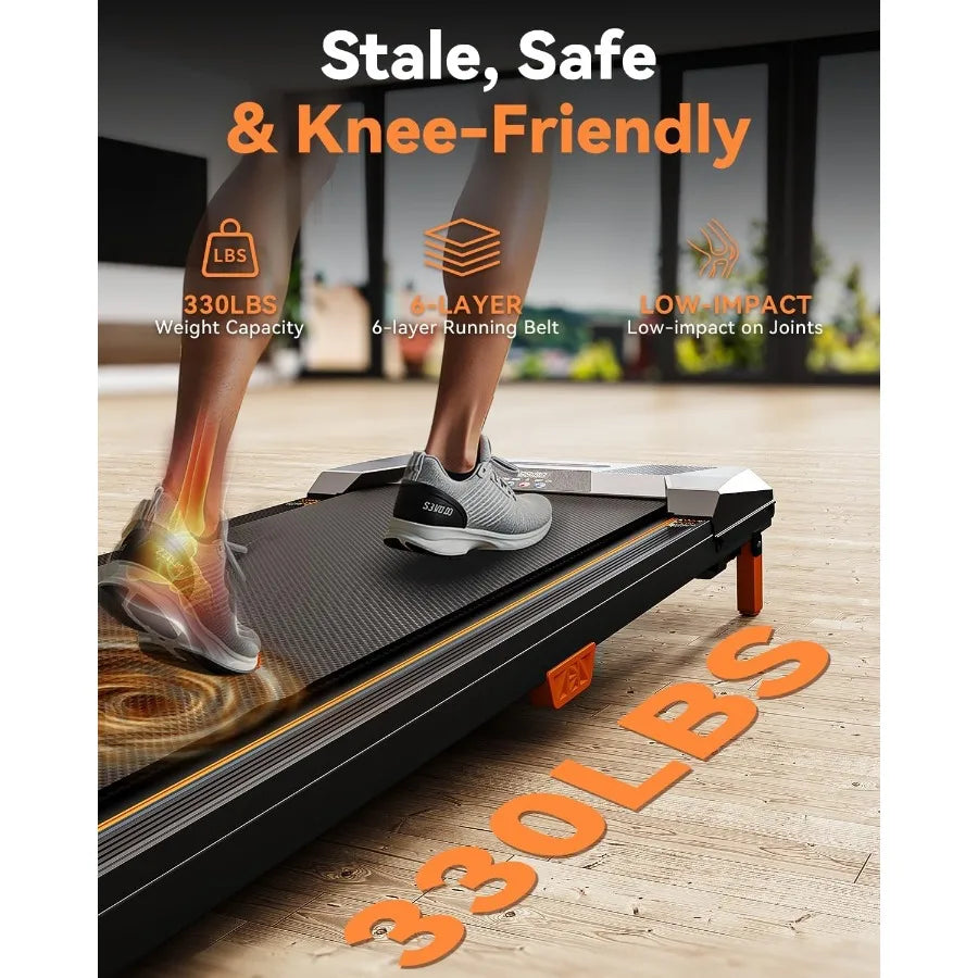 Walking Pad Treadmill Incline Under Desk Treadmill 330lbs Capacity 2.5HP Portable Treadmills for Home Compact Treadmills...