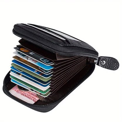 1Pc Leather Card Case with Zippered Coin Compartment Long Lasting and Durable  Portable Perfect for Daily Commuting